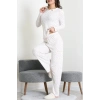 Viskon Ribana Baharlık Pijama Takımı Beyazçiçek - 791.1287.