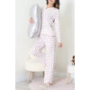 Viskon Ribana Baharlık Pijama Takımı Beyazçilek - 791.1287.