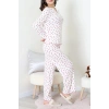 Viskon Ribana Baharlık Pijama Takımı Beyazçilek - 791.1287.