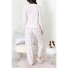 Viskon Ribana Baharlık Pijama Takımı Beyazçilek - 791.1287.