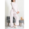 Viskon Ribana Baharlık Pijama Takımı Kırmızıkalp - 791.1287.