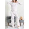 Viskon Ribana Baharlık Pijama Takımı Pembeçiçek - 791.1287.