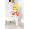 Viskon Ribana Fiyonklu Pijama Takımı Çiçek - 784.1287.