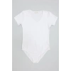 Viskon V Yaka Çıtçıtlı Body Beyaz - 3300.2127.