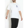 Wortex Oversize Erkek Tişört Beyaz - 31691.1878.