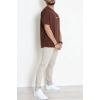 Wortex Oversize Erkek Tişört Kahve - 31688.1878.