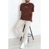 Wortex Oversize Erkek Tişört Kahve - 31688.1878.