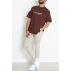 Wortex Oversize Erkek Tişört Kahve - 31690.1878.