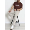 Wortex Oversize Erkek Tişört Kahve - 31694.1878.