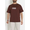 Wortex Oversize Erkek Tişört Kahve - 31700.1878.