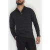 Yakası Fermuarlı Erkek Triko Antrasit - 2550.2052.