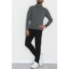 Yakası Fermuarlı Erkek Triko Füme - 2550.2052.