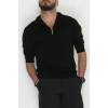 Yakası Fermuarlı Erkek Triko Siyah - 2540.2052.