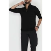 Yakası Fermuarlı Erkek Triko Siyah - 2550.2052.
