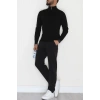 Yakası Fermuarlı Erkek Triko Siyah - 2550.2052.