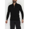 Yakası Fermuarlı Erkek Triko Siyah - 2550.2052.