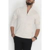 Yakası Fermuarlı Erkek Triko Taş - 2550.2052.