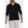 Yakası Fermuarlı Polar Erkek Sweat Siyah - 51269.1937.