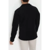 Yakası Fermuarlı Polar Erkek Sweat Siyah - 51269.1937.