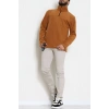 Yakası Fermuarlı Polar Erkek Sweat Tütün - 51269.1937.