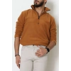 Yakası Fermuarlı Polar Erkek Sweat Tütün - 51269.1937.