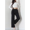 Yan Bağlama Detaylı Dabıl Kumaş Pantolon Siyah - 51611.683.