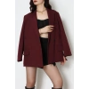 Yandan Yırtmaçlı Ceket Bordo - 6326.001.