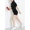 Yarım Fermuar Kısa Kollu Body Siyah - 43977.053.