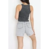 Yıkamalı Kaşkorse Kalp Nakışlı Body Antrasit - 71032.1748.