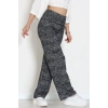Yumoş Kumaş Beli Katlamalı Pantolon Siyah - 51097.2114.