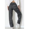 Yumoş Kumaş Beli Katlamalı Pantolon Siyah - 51097.2114.