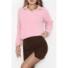 Yumuşak Dokulu Triko Pembe - 51109.1765.