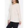 Yün Çilek Bluz Bej - 51065.2114.