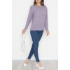 Yün Çilek Bluz Lila - 51065.2114.