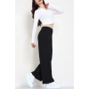 Zra Krep Lastikli Çımalı Pantolon Siyah - 51251.1837.