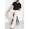 Zra Krep Likralı Bel Lastikli Erkek  Alt Bej - 90114.1837.
