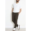 Zra Krep Likralı Bel Lastikli Erkek  Alt Haki - 90114.1837.