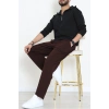Zra Krep Likralı Bel Lastikli Erkek  Alt Kahve - 90114.1837.