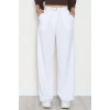 Zra Krep Palazzo Pantolon Beyaz - 30777.1865.