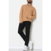 Zra Krep Polo Yaka Erkek Sweat Camel - 42186.1937.