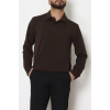 Zra Krep Polo Yaka Erkek Sweat Kahve - 42186.1937.