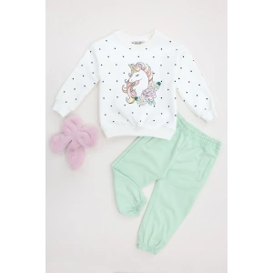 2-5 Yaş 2 İplik Şardonlu Çocuk Takım Çağla - 5264368.1576.