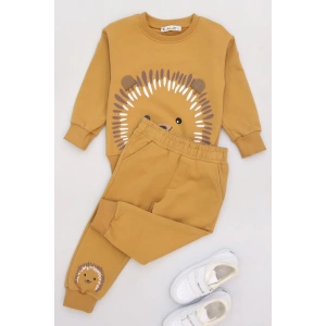 2-5 Yaş Şardonlu Yumoş Kumaş Takım Sütlükahve - 1264304.1576.