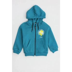 2-6 Yaş Çocuk Baskı Nakışlı Uzun Kol Sweat Zümrüt - 623617.1576.