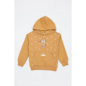 2 İp Şardonlu Penye Çocuk Sweat 6-9 Yaş Camel - 2264014.1576.