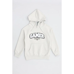 2 İp Şardonsuz Penye Çocuk Sweat 6-9 Yaş Gri - 2264203.1576.