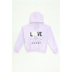 2 İp Şardonsuz Penye Sweat 5-8 Yaş Lila - 6264271.1576.