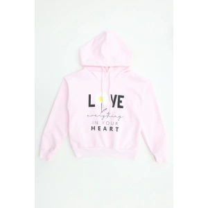 2 İp Şardonsuz Penye Sweat 5-8 Yaş Pembe - 6264271.1576.