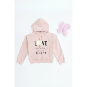 2 İp Şardonsuz Penye Sweat 5-8 Yaş Pudra - 6264271.1576.