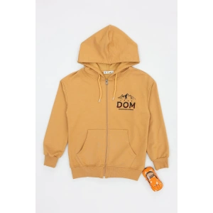2 İplik 10-13 Yaş Kompak Fermuarlı Sweat Camel - 3264268.1576.